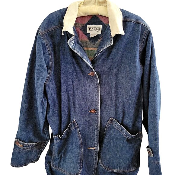 Falls Creek Jackets & Blazers - Falls Creek Denim Barn Chore Jacket Coat Blanket Lining